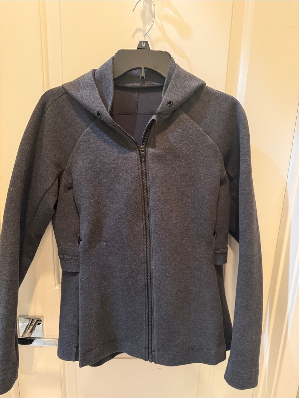 Lululemon Women's Charcoal Gray Zip-Up Hooded Jacket size 8